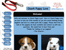 Tablet Screenshot of ozarkpuppylove.com